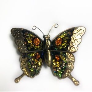 Vintage Enamel Butterfly Brooch